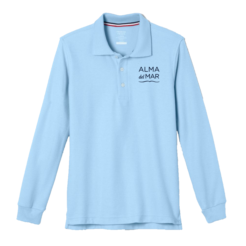 Boys - Long Sleeve Light Blue Polo (Grades K-5)