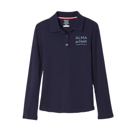 Girls - Long Sleeve Navy Blue Polo (Grades 6-8)