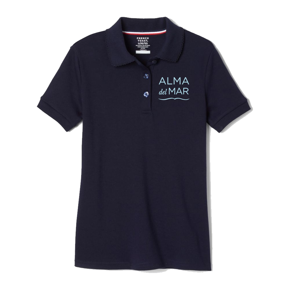 Girls - Short Sleeve Navy Blue Polo (Grades 6-8)